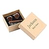 Personalised Wood Cufflinks &Tie Clip with Free Box, Groomsmen Gifts, Custom Mens Gift, Father Gift #2