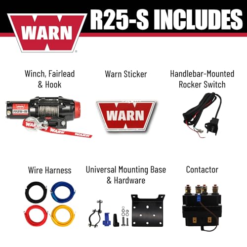 Warn R25-S Rope Winch 2,500 lb Pulling Capacity, 50’ 3/16” Synthetic Rope by WARN - Used condition - Image 2