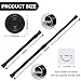 2 Pcs Black Small Tension Rod 12 to 20 Inch Adjustable Tension Curtain Rod Mini Closet Rod Spring Rod No Drilling Short Tension Rods for Windows, Cupboard, Kitchen Cabinets, Refrigerator