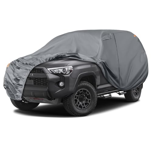 Image of Waterproof Premium Car Covers Replace for 2002-2025 Toyota 4runner, 10 Layers Heavy Duty with Cotton Liner All Weather Car Cover with Zipper Door, Windproof Bands for Snow Rain Dust Protection