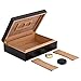 Zebra Humidor with Zebra Wood Finish, Includes Hygrometer and Humidifier, Holds Up to 50 Cigars