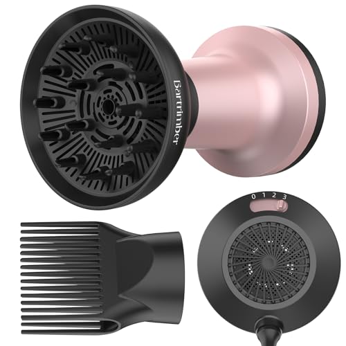 Image of 2 in 1 Hair Diffuser for Curly Hair with Ionic Technology, XL 1875W Hair Dryer with Diffuser & Comb Nozzle Attachment, 3xFaster, Enhances Curl Waves, Reduce Frizz, Gifts for Women Her