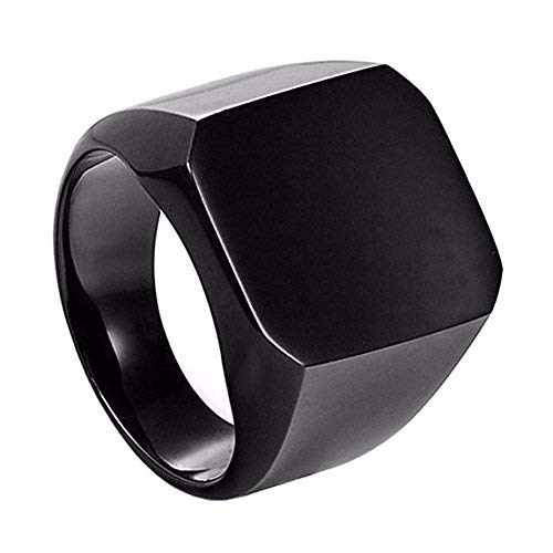 PDY FASHION BLACK Stainless Steel and American Diamond Ring for Boys & Men (PACK OF 1) (19) (B0B3DQL6HJ) Amazon Price History, Amazon Price Tracker