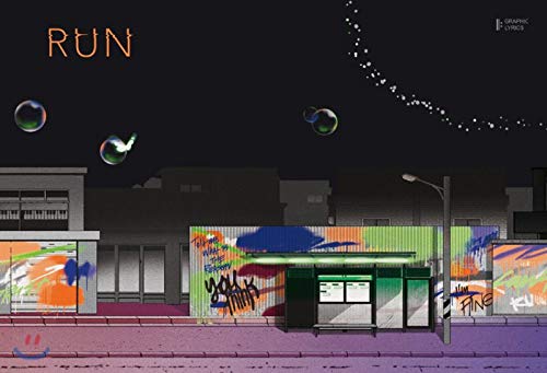 Big Hit BTS - Libro oficial de letras de la marca BTS VOL.4: RUN + juego de tarjetas de fotos adicionales