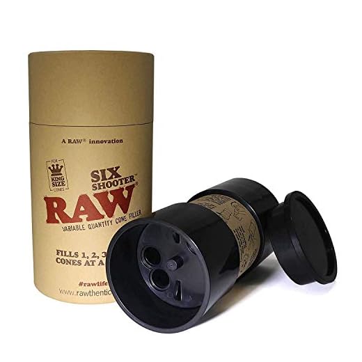 RAW Six Shooter for King Size Cones | Cone Loader Filling Device | Fills 1,2,3 or 6 Cones Efficiently for Any Beginner