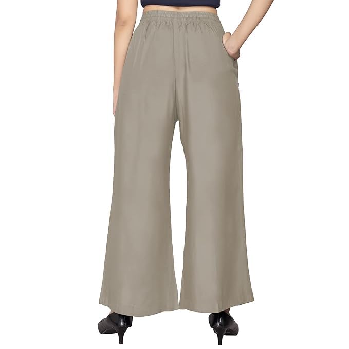 Image of BENKILS Women's Cotton Reyon Regular Fit Palazzo Pants - Available Size - M to 6XL