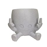 Zengshy Macetero,Lindo Dedo Medio Feliz macetero suculento macetero Flor Verde Maceta hogar Oficina Mesa Mini Decorar