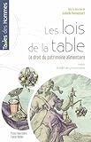 table louisiane pro loisir  Les lois de la table: Le droit du patrimoine alimentaire (Tables des hommes)