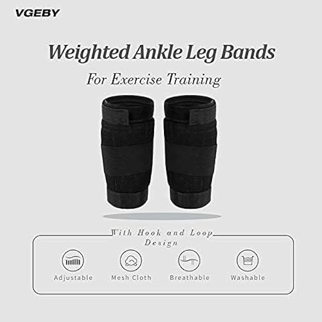 Weighted Leg Bands, Ankle Adjustable Loading Weighted Leg Strap for Women Men Fitness, Walking, Jogging, Exercise, Gym