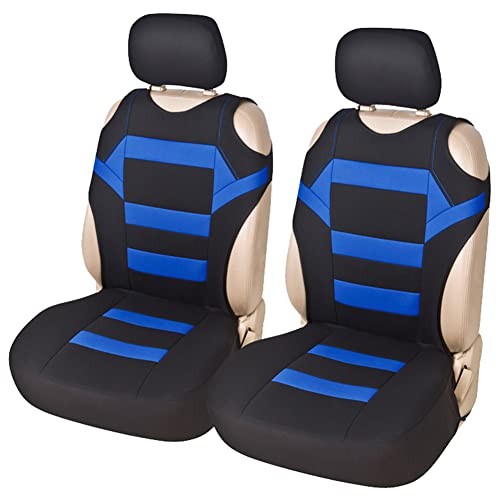 XiinxiGo Fundas Asientos Delanteros del Coche Universales, Cubre Asientos Coche, Protector de Asiento Delantero para Conductor y Copiloto Accesorios Interior,Noir Bleu