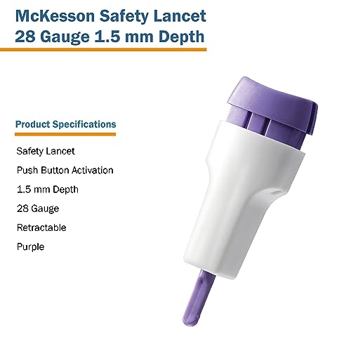 Mckesson 16-PBSL28G Safety Lancet, Retractable, Push Button Activation - Ideal For Blood Testing thumb #5