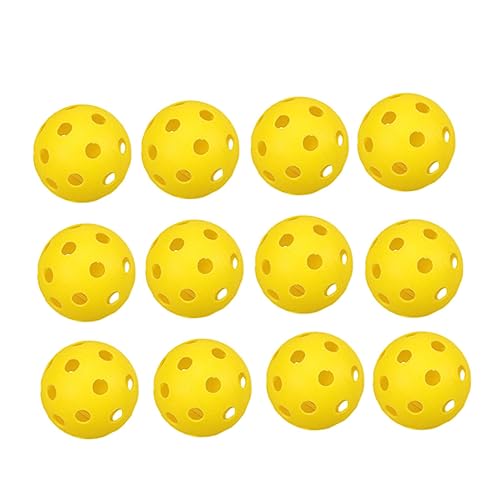 NULYLU 12pcs Hollow Golf Practice Balls Durable Porous Training Balls for Indoor and Outdoor Golfing for All Ages and Skill Levels