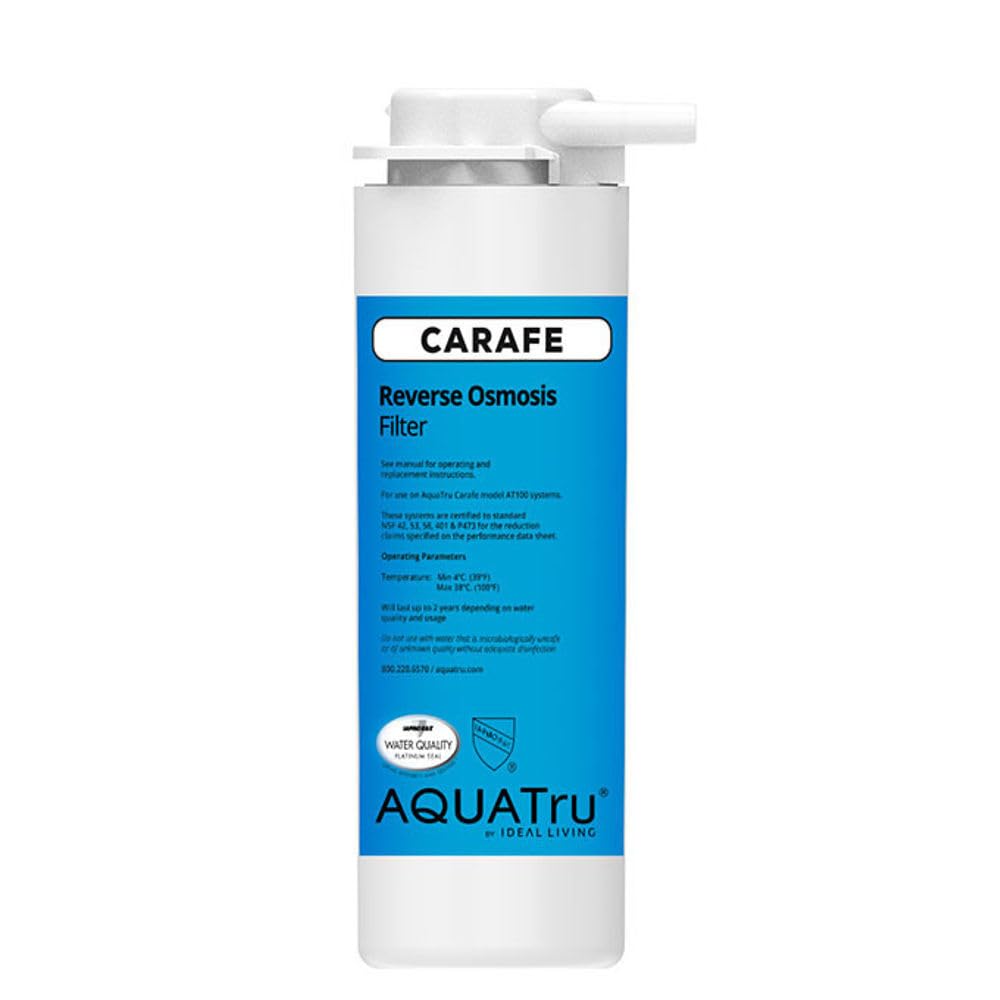 AQUA TRU Carafe AT100 Reverse Osmosis Filter | Reduces Arsenic, Lead, Parasitic Cysts, Copper, and More | Filters Impurities Down To 1/10000 of a Micron!
