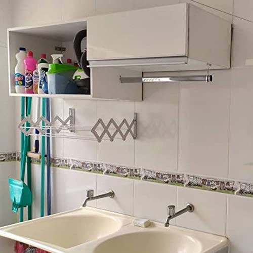 Varal de Parede Sanfonado Gibafér Alumínio, 100 cm