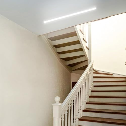 Image of wipro 20W Smart Motion Sensor Batten | LED Cool Day White (6500K) | Flanged Ceiling Batten For Home, Office, Corridors | Surge Protection Upto 4KV | High Voltage Protection Upto 440V | Pack Of 3