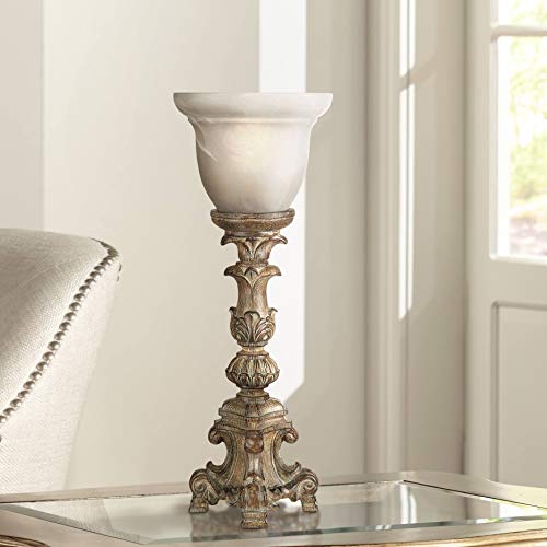 Regency Hill French Candlestick Alabaster Accent Lamp #TOP18