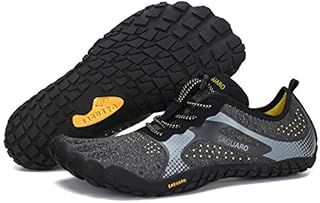 SAGUARO Sommer Barfussschuhe Damen Wasserschuhe Schnell Trocknend Barfußschuhe Herren rutschfest Outdoor Fitnessschuhe Schwarz 43