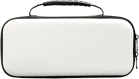 Estojo de Armazenamento para Nintendo Switch com 10 Slots para Cartões, Resistente à Água e Queda, Material EVA, Disponível em Preto e Branco (Branco)