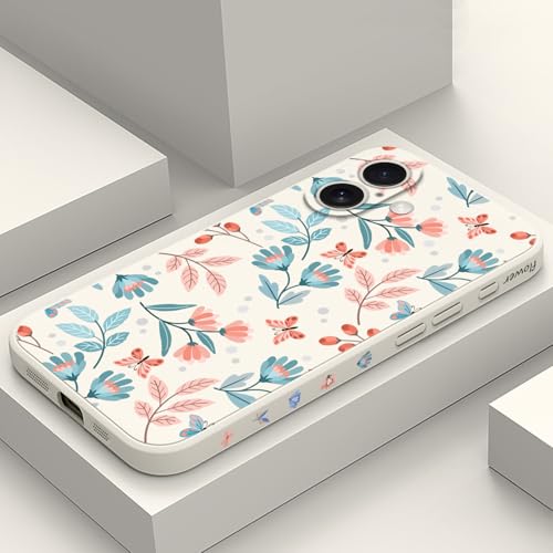 Coque silicone iPhone 16 LEECG blanc feuille au design premium