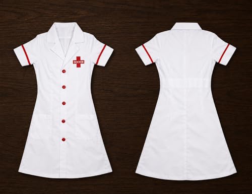 Image of Kids Doctor Coat and Nurse Dress Set for Boys & Girls | Fancy Dress Costume | School Competition Role Play Outfit