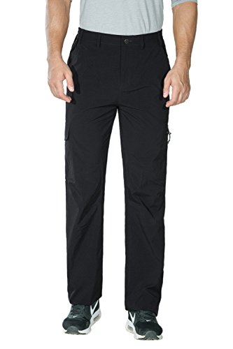Nonwe Men's Quick Drying Water-Resistant Hiking Cargo Pant Black M/30 Inseam
