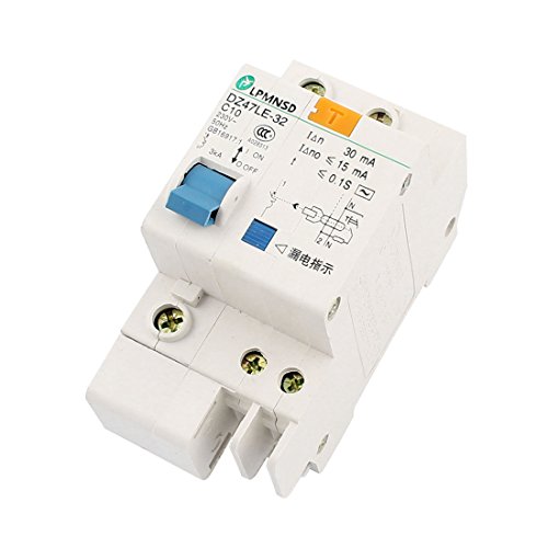 Disjoncteur AC 230V 16A DZ47LE-32 monophasé pour tableau électrique rail DIN 35mm