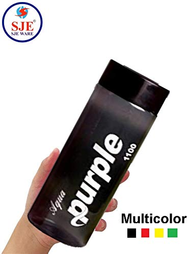 Image of Sjeware Aqua Purple Plastic Water Bottle 1 Litre, Multicolor, Pack of 3 pcs