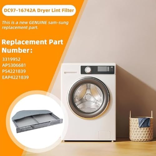 Filtro de pelusa para secadora recambio de malla compatible con Samsung DC97-16742A 8