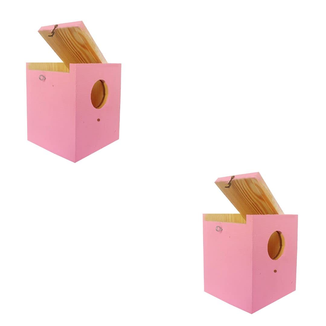 GO7 Wooden Bird House & Breeding Box for Multile Use, for Love Birds Pack of 2 (B0C6KZ8ZBF) Amazon Price History, Amazon Price Tracker