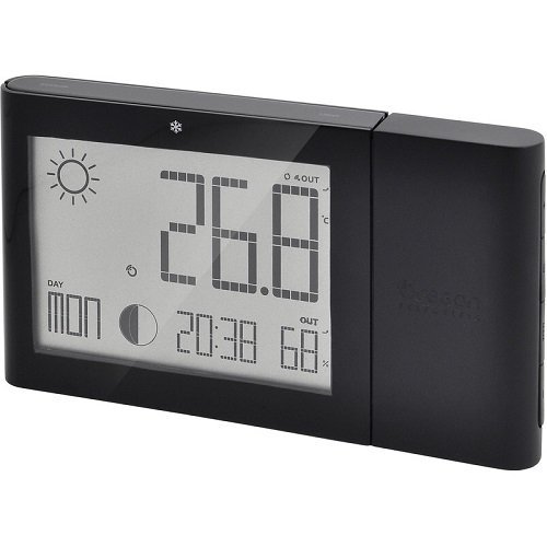OREAV BAR268HGAB Oregon Scientific Weather Forecaster with Indoor/Outdoor Temp and Humidity Moon Phase
