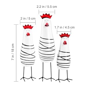 Amosfun 3pcs Wooden Chicken Figures Easter Day Party Tabletop and Windowsill Decoration Rooster Figurines, 7- 8.66 Inches Amosfun 3pcs Wooden Chicken Figures Easter Day Party Tabletop and Windowsill Decoration Rooster Figurines 7 866 Inches