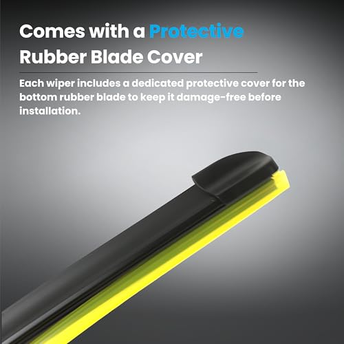 Image of Eltron Turbo Windshield Wiper Blades Compatible with CIAZ Pair (D-24, P-16) Superior All-Weather Rubber, Aerodynamic Design, Quick Install with 1 year warranty