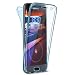 Produktbild kompatibel mit Galaxy S7 Edge Hülle,360 Full Body Cover Transparent TPU Silikon Hülle Crystal Clear Bumper Handyhülle Durchsichtig Vorne Hinten Schutz Schutzhülle Case für Galaxy S7 Edge,Blau