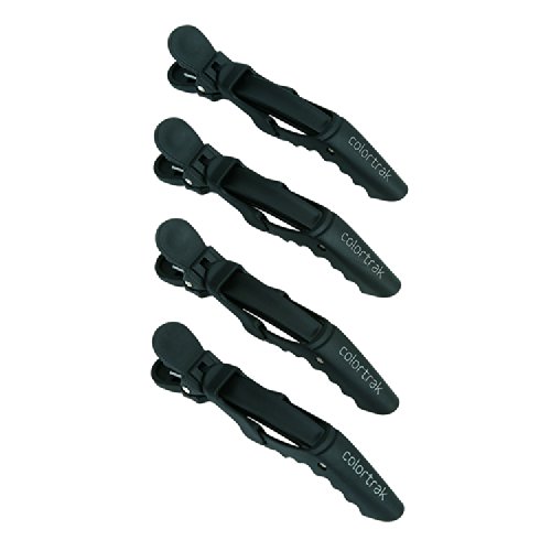 color trak Croc Clips, All Black, 4 Count