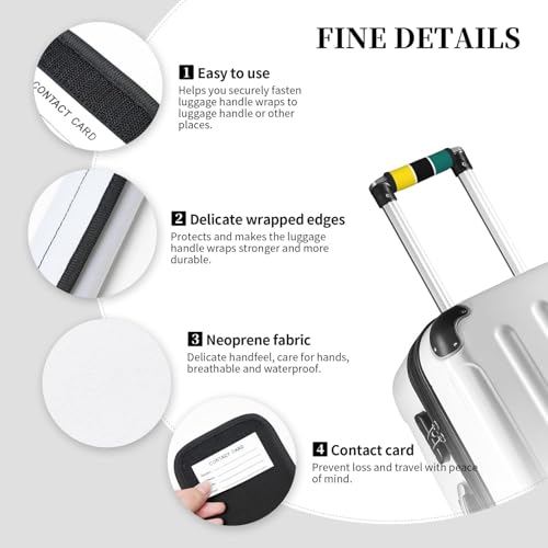 2 Pcs Luggage Handle Wraps, Flag of Mozambique Print Grip Handle Cover/Travel Bag Identifier for Suitcase Accessories3