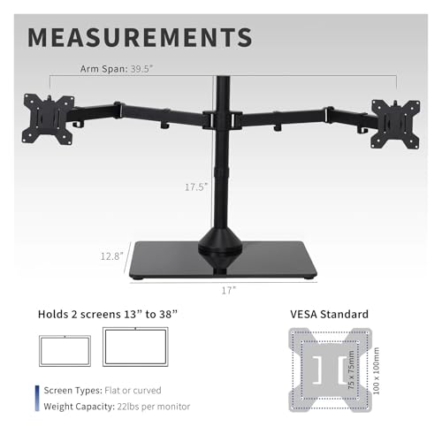 Bras de montage mural de moniteur réglable en aluminium robuste 38" - 2