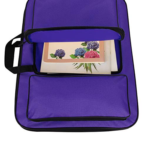 Image of Art Portfolio Carry Case Bag Drawboard Tote Handheld Storage Portable Shoulder Lightweight Box for 8k Sketch Pad Artist Drawing Painting Supplies
