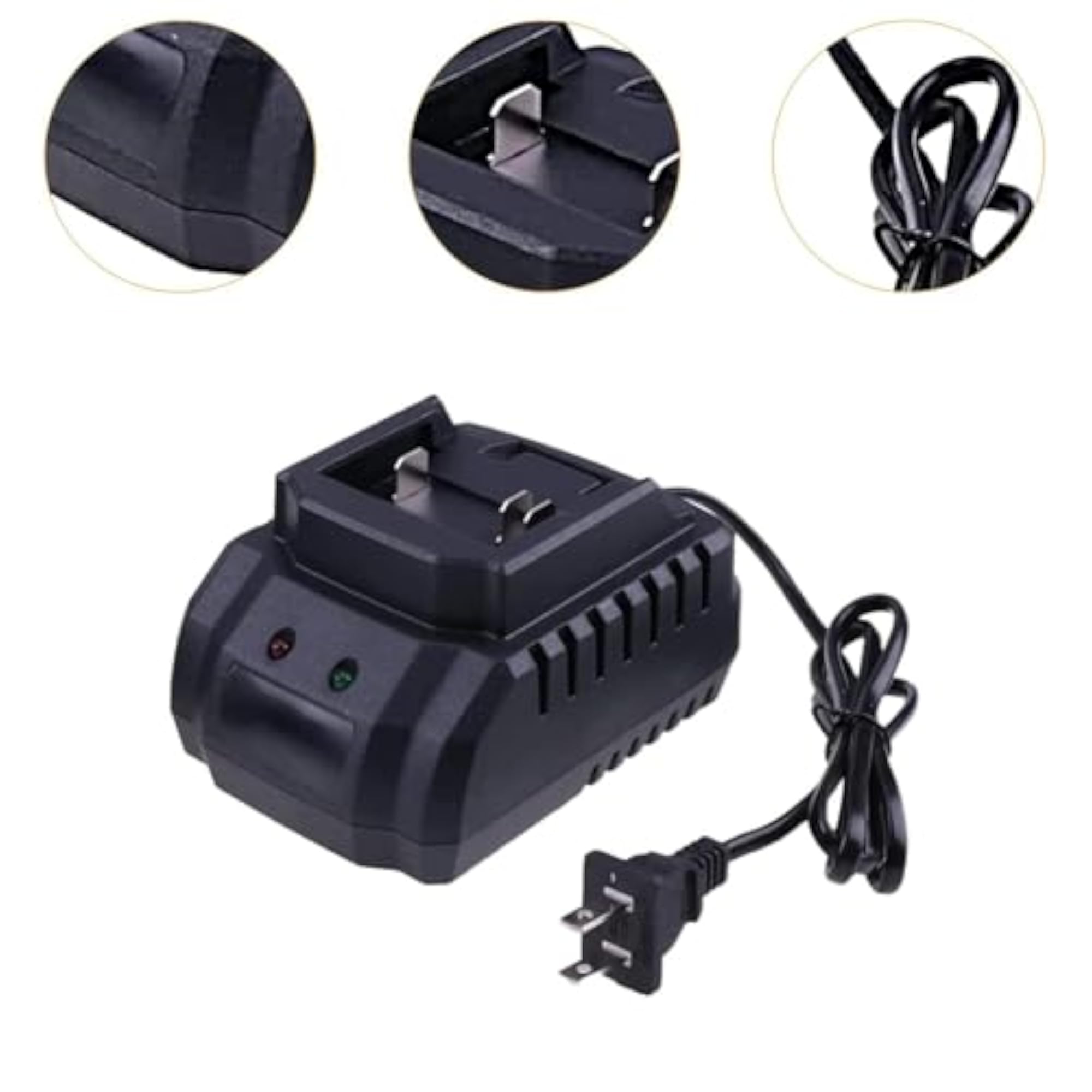 Portable 21V Battery Charger with Quick Charging & Light Indicator