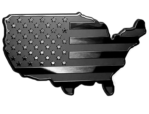 Everhitch Usa Map Flag Metal Trailer Hitch Cover Heavy Duty For Trucks Cars Suv (Fits 2" Receivers, Usa Black Map) #TOP6