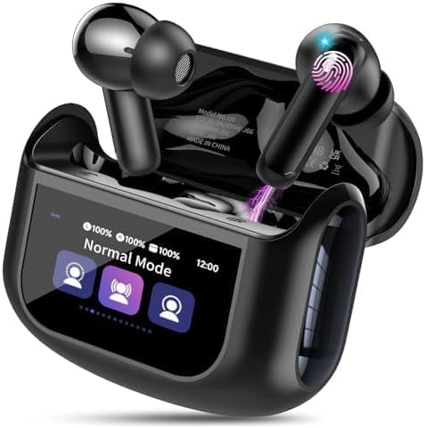 Thunelec Touchscreen Bluetooth Kopfhörer, In Ear Kopfhörer Kabellos Bluetooth 5.4 mit ANC+ENC Noise Cancelling Mic, 48Std Immersiver Tiefer Bass Earbuds mit 5 EQ-Modi, IP7 Wasserdicht Ohrhörer, USB-C