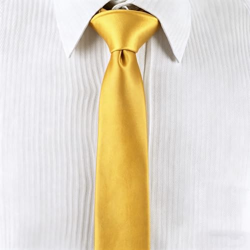 Image of Landisun Black Tie Men Women Solid Skinny Ties Slim Ties Satin Tie