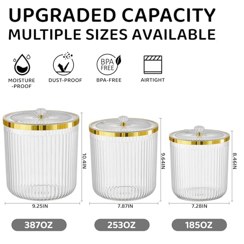 SZRUNZHU Large Airtight Food Storage Containers BPA Free Flour Sugar Storage Containers with Lids For Flour, Sugar, Cereal, Rice, Cereal,Dry Goods and Baking (3PC;12&7.9&5.8QT with Scoop) by SZRUNZHU - Used condition - Image 3