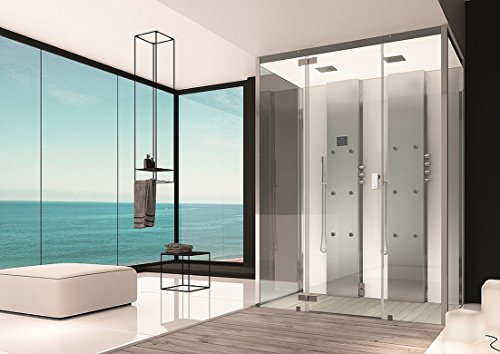 Hoesch Dampfdusche Senseperience 160 x 100 cm Dampfbad mit Duschwanne Ecke links