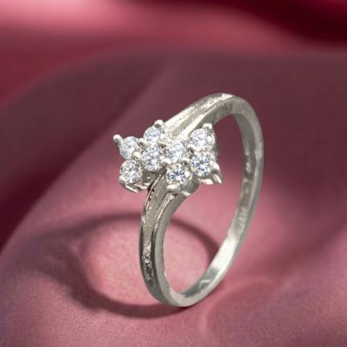 Image of Parasmoni Double Flower Sparkle Ring