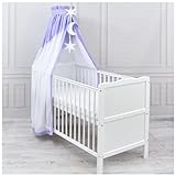 SCHLAFOASE - der Himmel umhüllt das Babybett und verleiht diesem somit eine gemütliche Atmosphäre, das Baby fühlt sich in seinem Bettchen sicher und geborgen