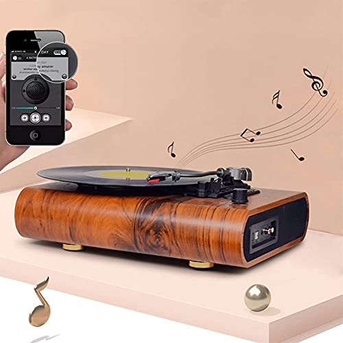 VSDY Joueur d’enregistrement, Vintage Turntable 3 Vitesses Bluetooth Vinyl Player Lecteur d’enregistrement LP avec Haut… - Les Beatles, Paul McCartney, John Lennon, RIngo Starr, George Harrison VSDY Joueur d'enregistrement, Vintage Turntable 3 Vitesses Bluetooth Vinyl Player Lecteur d'enregistrement LP avec Haut… – Image 3
