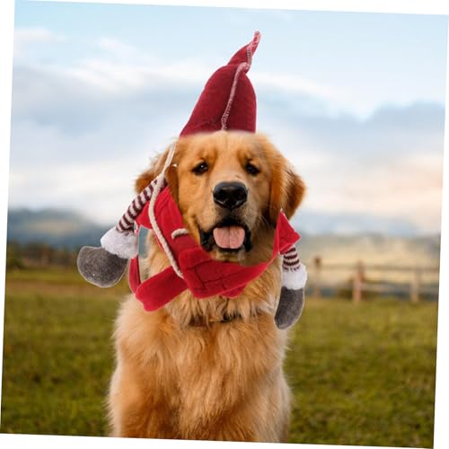 Disfraz Santa Gnome para perros y gatos tamaño S miniatura 5