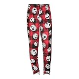 Men's Nightmare Before Christmas Holiday Sleep Pant, Red/Black, Large (36-38)