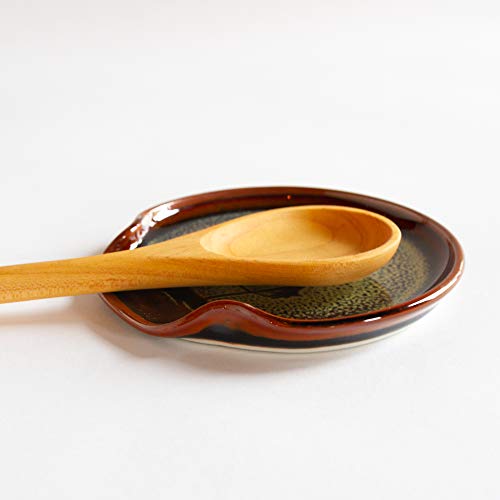 Georgetown Pottery Spoon Rest Hamada Sunflower, Handmade, Made In Usa, Ceramic #TOP3