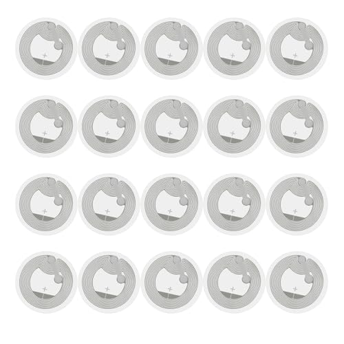 KEQAR 20 Stück NFC Tag Sticker, Aufkleber, Chip Sticker, Programmierbar, Chip, Karte, Aufkleber für alle NFC-fähigen Handys und Geräte